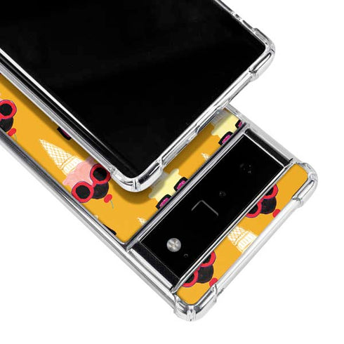 Bouffants and Broken Hearts Ice Cream with Shades Google Pixel 6 Clear Case